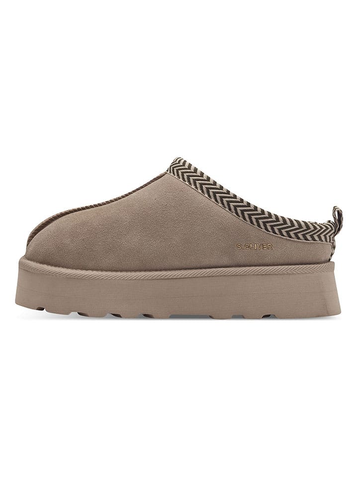 s.Oliver Taupe 569548 Hausschuhe in Taupe - 2