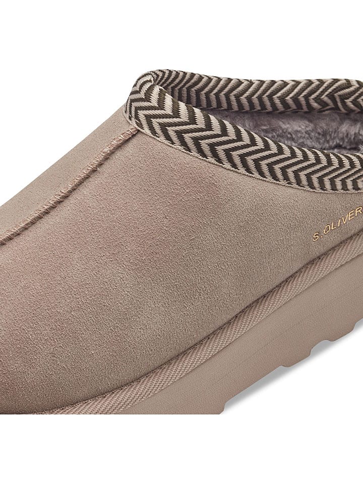 s.Oliver Taupe 569548 Hausschuhe in Taupe - 4