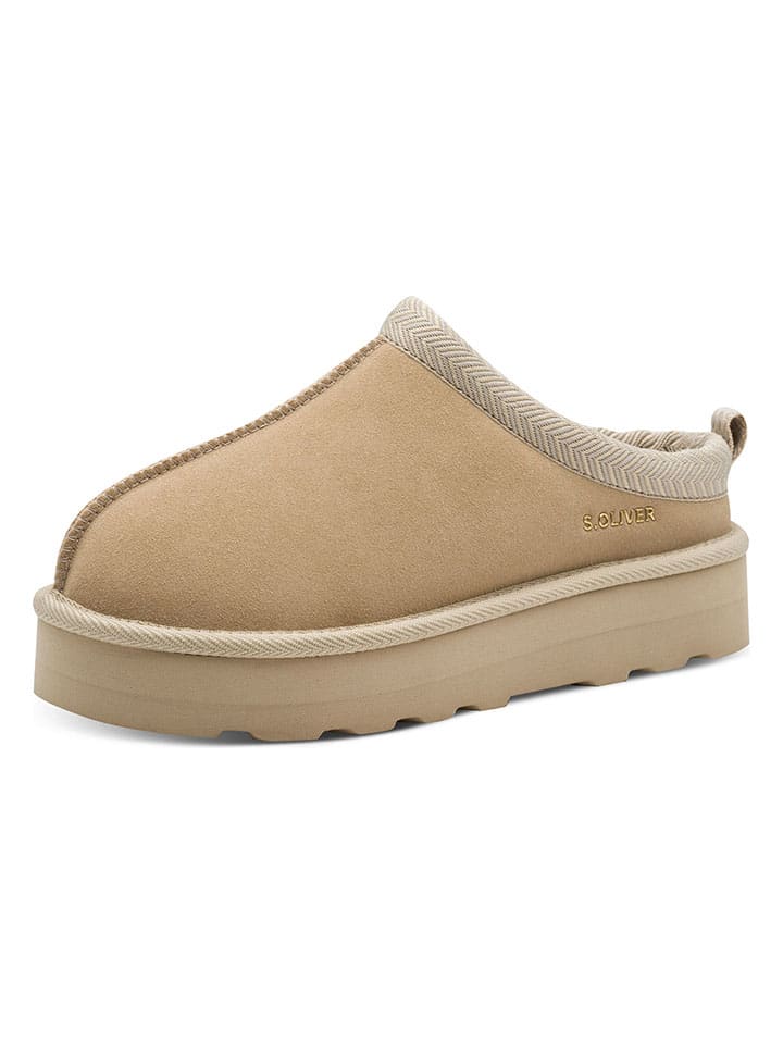s.Oliver Beige 705502 Hausschuhe in Beige - 3