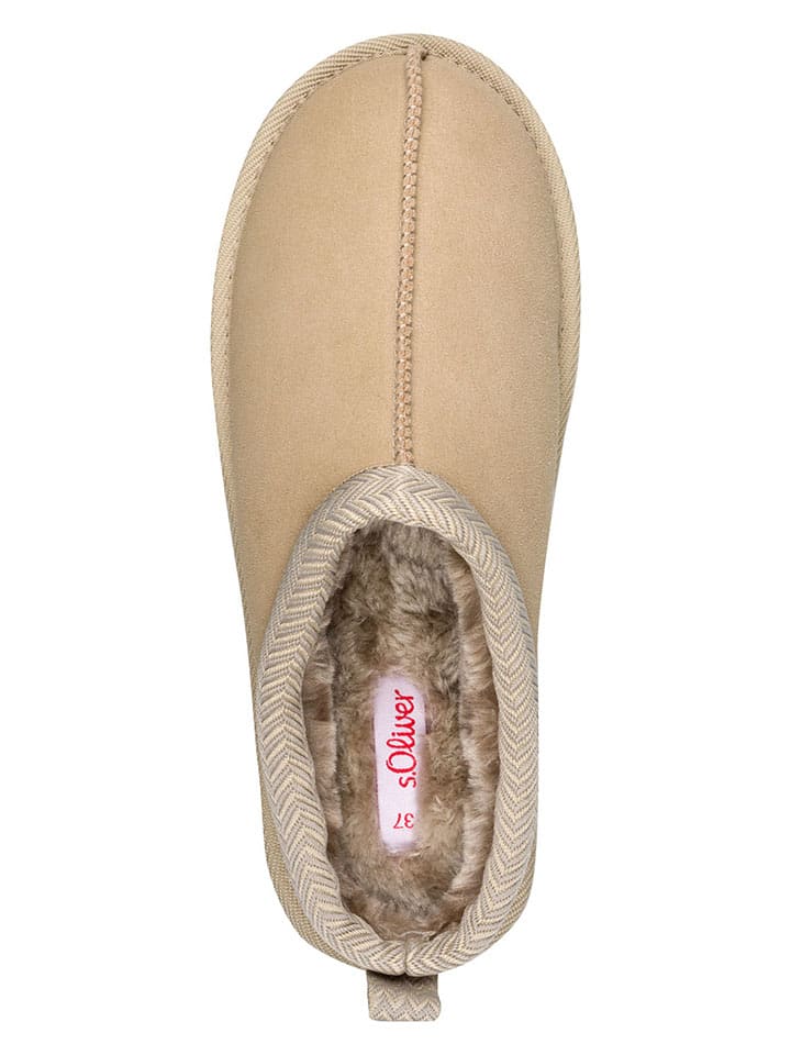 s.Oliver Beige 705502 Hausschuhe in Beige - 6