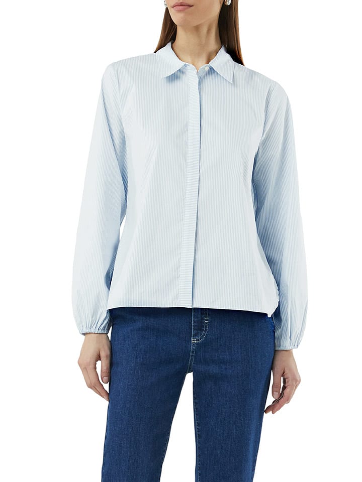 s.Oliver Hellblau/ Weiß 1096971 Bluse in Hellblau/ Weiß - 3