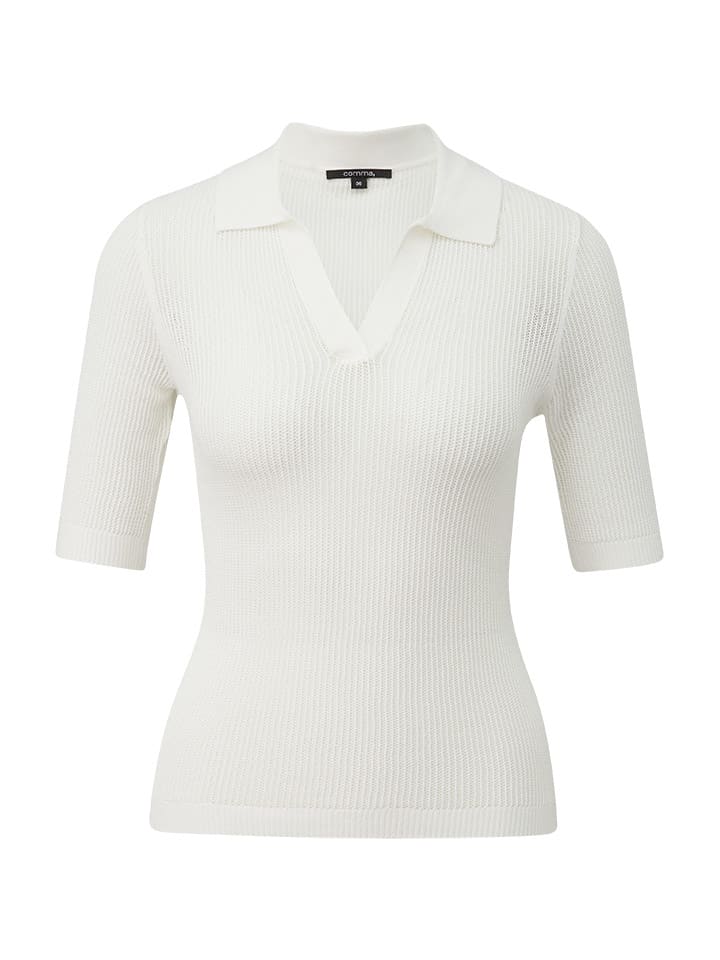 Tričko comma Weiß 326267 Poloshirt in Weiß - 1