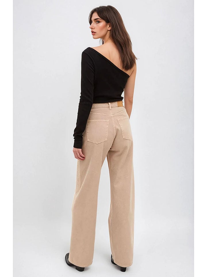Dámske rifle Monki Beige 8097256 Jeans - Comfort fit - in Beige - 3