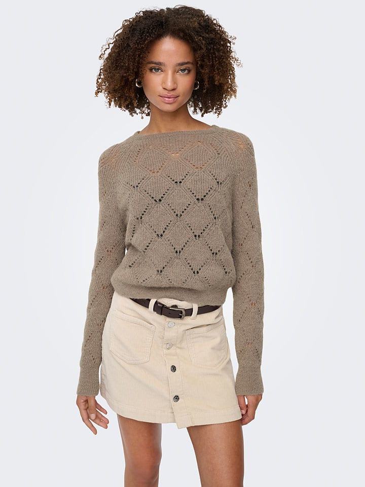 Sveter ONLY Taupe 8345076 Pullover in Taupe - 3
