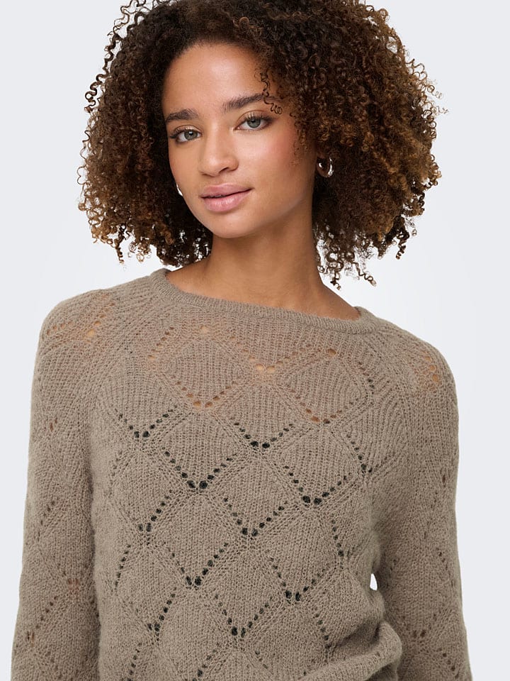 Sveter ONLY Taupe 8345076 Pullover in Taupe - 5