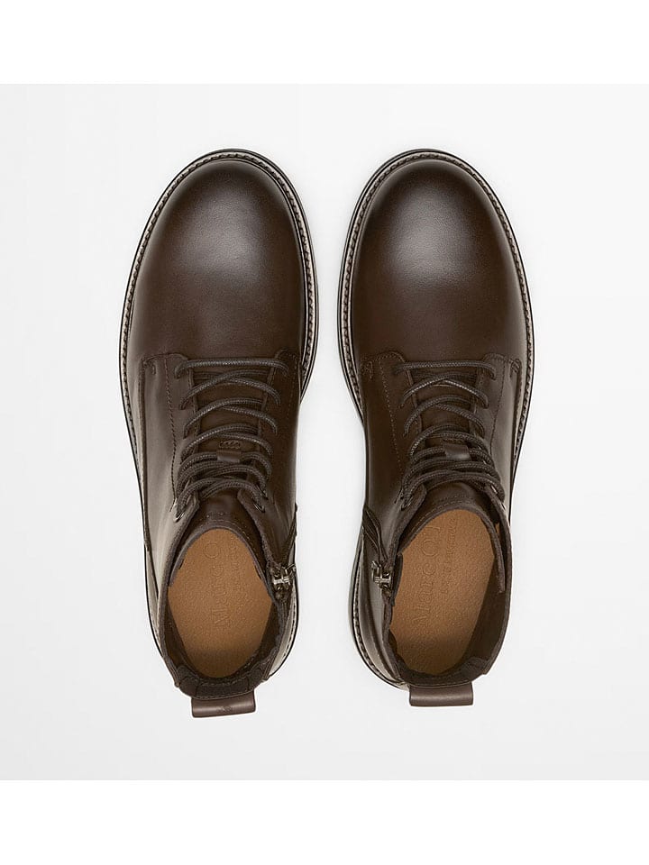 Topánky Marc O'Polo Shoes Braun 473924 Leder-Boots "Rony" in Braun - 3