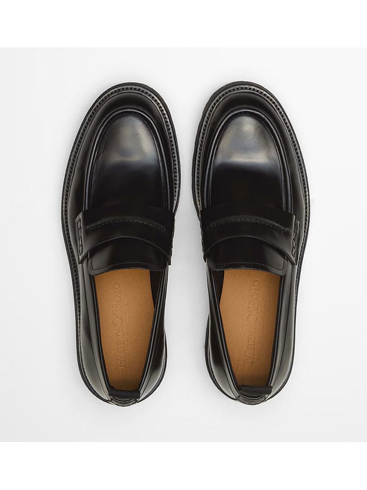 Topánky Marc O'Polo Shoes Schwarz 157466 Leder-Mokassins "Phil" in Schwarz - 3