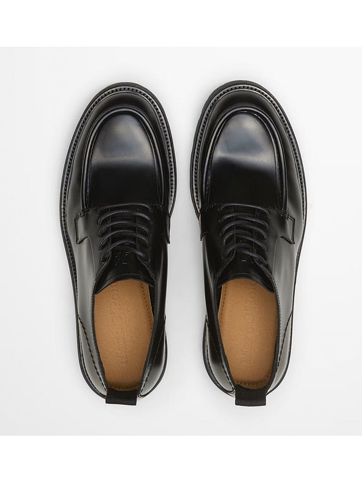 Topánky Marc O'Polo Shoes Schwarz 6510367 Leder-Schnürschuhe "Phil" in Schwarz - 2