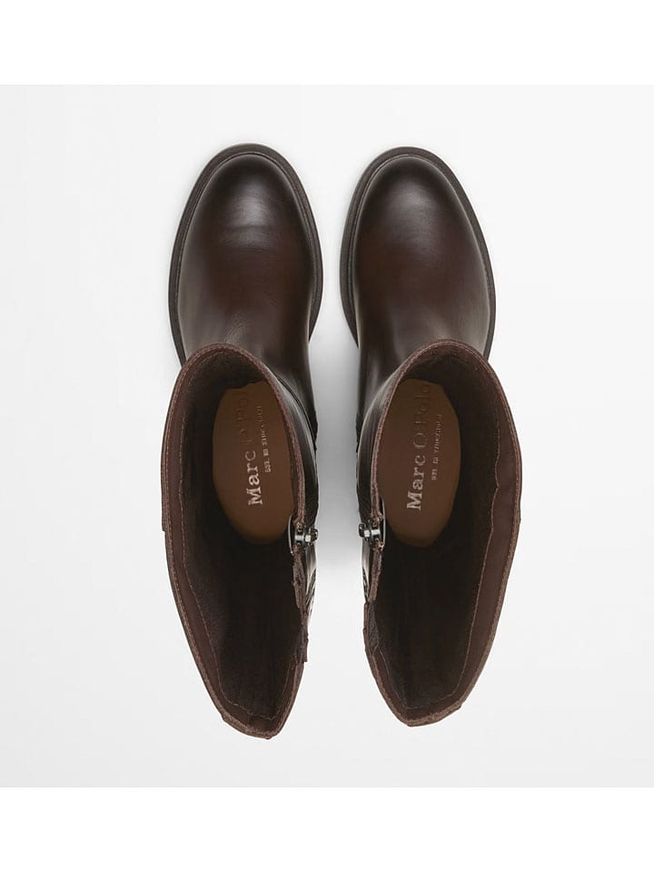 Topánky Marc O'Polo Shoes Braun 1946256 Leder-Stiefel "Paula" in Braun - 3
