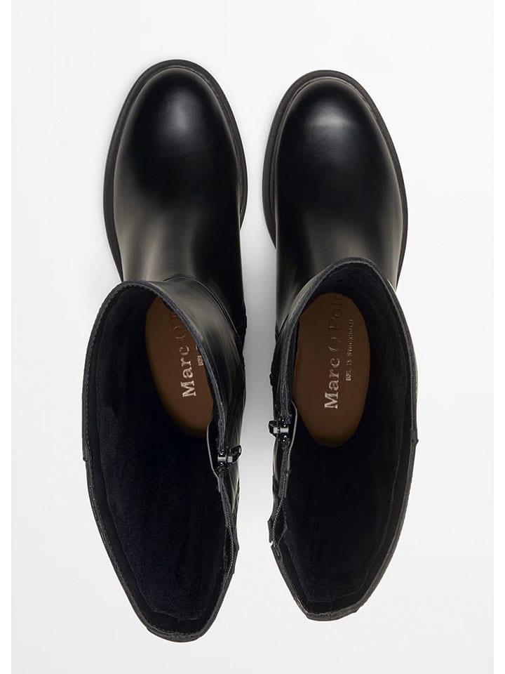 Topánky Marc O'Polo Shoes Schwarz 2055756 Leder-Stiefel "Paula" in Schwarz - 4