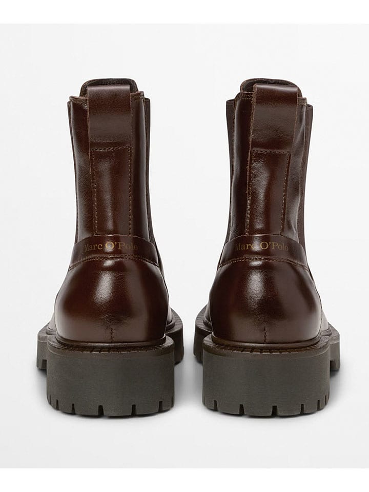 Topánky Marc O'Polo Shoes Braun 3590253 Leder-Chelsea-Boots "Phia" in Braun - 3