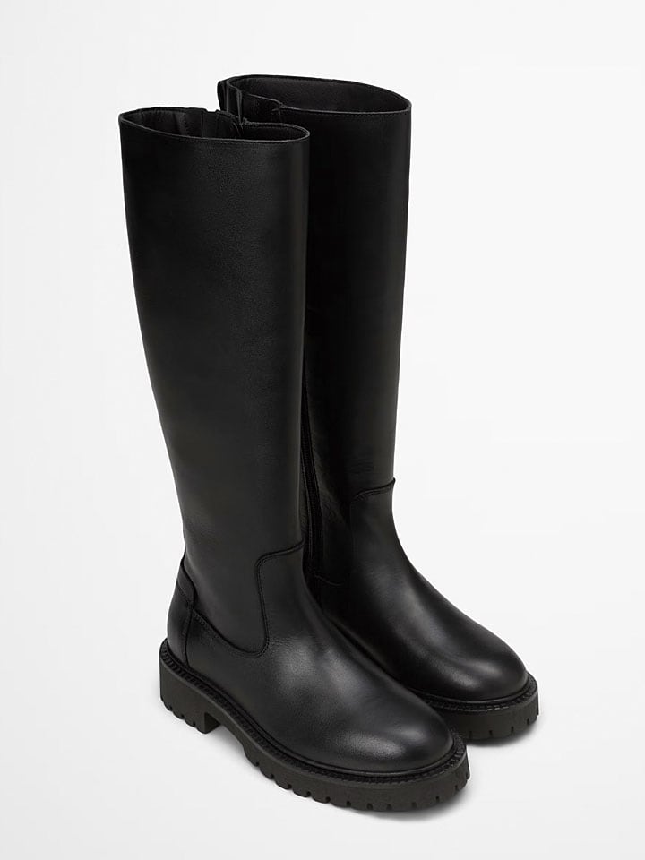 Topánky Marc O'Polo Shoes Schwarz 6845330 Leder-Stiefel "Phia" in Schwarz - 3