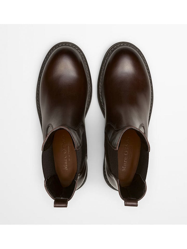 Topánky Marc O'Polo Shoes Braun 504433 Leder-Chelsea-Boots "Cosi" in Braun - 3