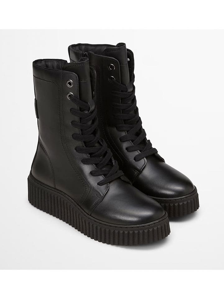 Topánky Marc O'Polo Shoes Schwarz 7648958 Leder-Boots "Bianca" in Schwarz - 2