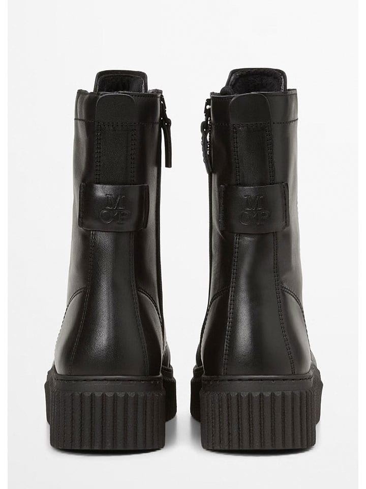 Topánky Marc O'Polo Shoes Schwarz 7648958 Leder-Boots "Bianca" in Schwarz - 3