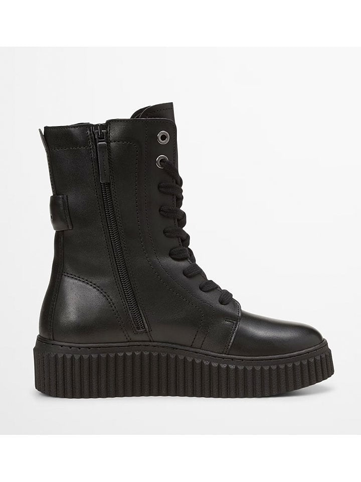 Topánky Marc O'Polo Shoes Schwarz 7648958 Leder-Boots "Bianca" in Schwarz - 4