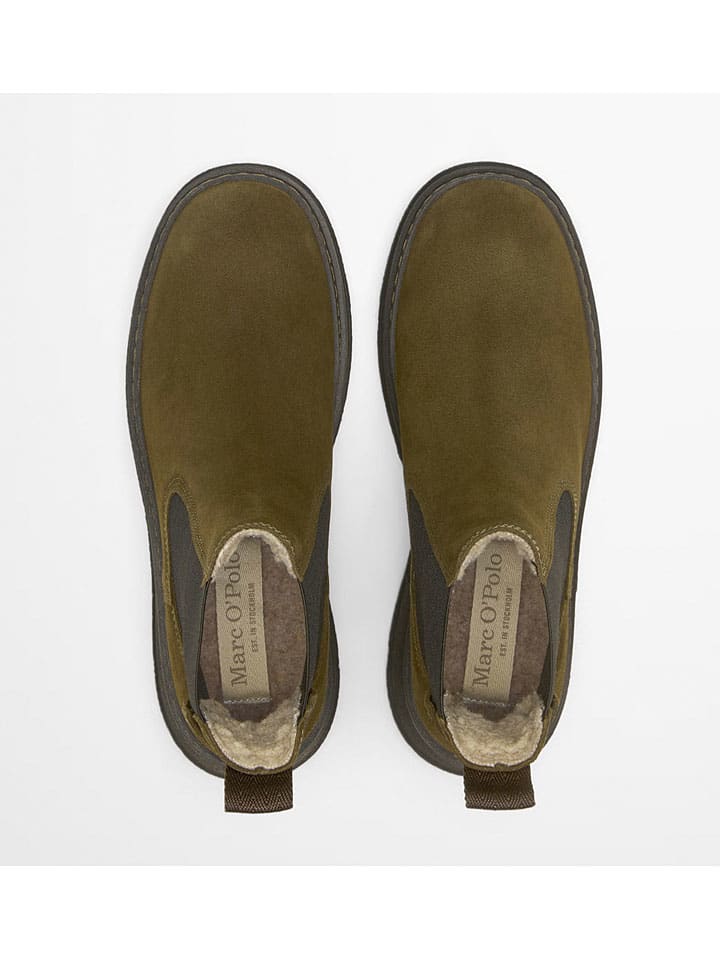 Topánky Marc O'Polo Shoes Khaki 3747276 Leder-Chelsea-Boots "Elisa" in Khaki - 2