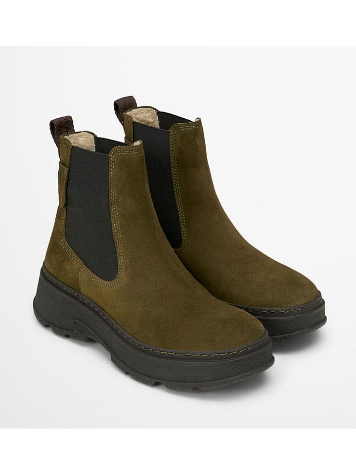 Topánky Marc O'Polo Shoes Khaki 3747276 Leder-Chelsea-Boots "Elisa" in Khaki - 4