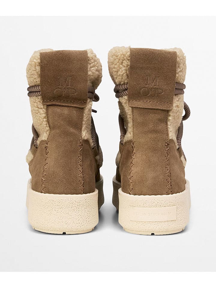 Topánky Marc O'Polo Shoes Beige/ Hellbraun 4958779 Leder-Winterboots "Pia" in Beige/ Hellbraun - 3