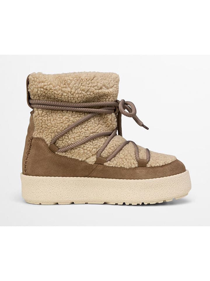 Topánky Marc O'Polo Shoes Beige/ Hellbraun 4958779 Leder-Winterboots "Pia" in Beige/ Hellbraun - 5