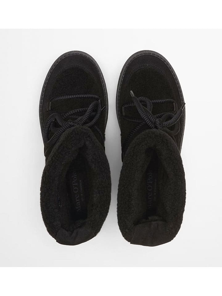 Topánky Marc O'Polo Shoes Schwarz 2235676 Leder-Winterboots "Pia" in Schwarz - 2