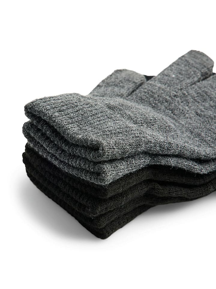 Rukavice Pieces Schwarz/ Grau 4423186 3er-Set: Fingerhandschuhe in Schwarz/ Grau - 3