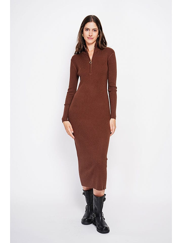 Šaty ASSUILI Braun 5990202 Strickkleid in Braun - 1