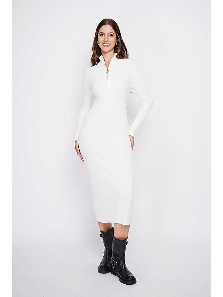 Šaty ASSUILI Weiß 4233008 Strickkleid in Weiß - 2