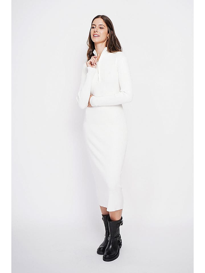 Šaty ASSUILI Weiß 4233008 Strickkleid in Weiß - 3