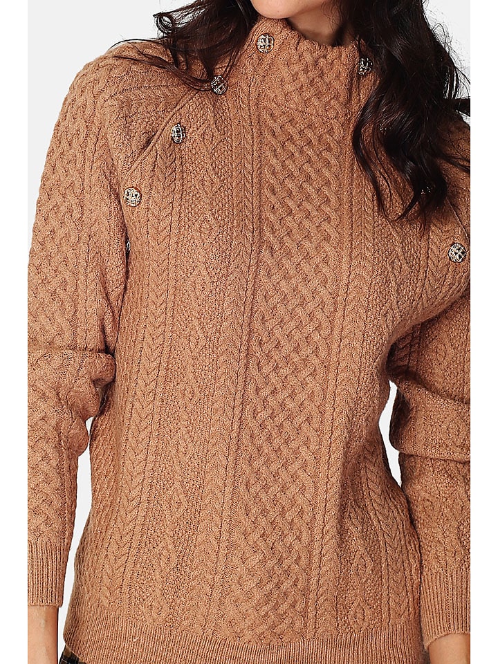 Sveter ASSUILI Camel 372872 Pullover in Camel - 3