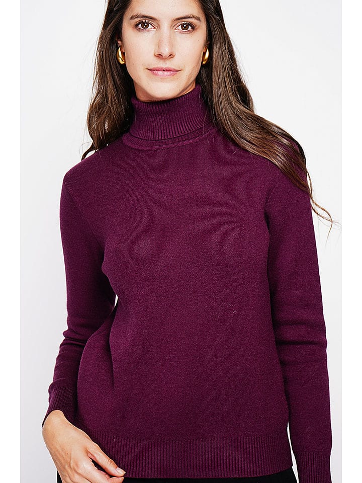 Sveter ASSUILI Bordeaux 7725545 Rollkragenpullover in Bordeaux - 3