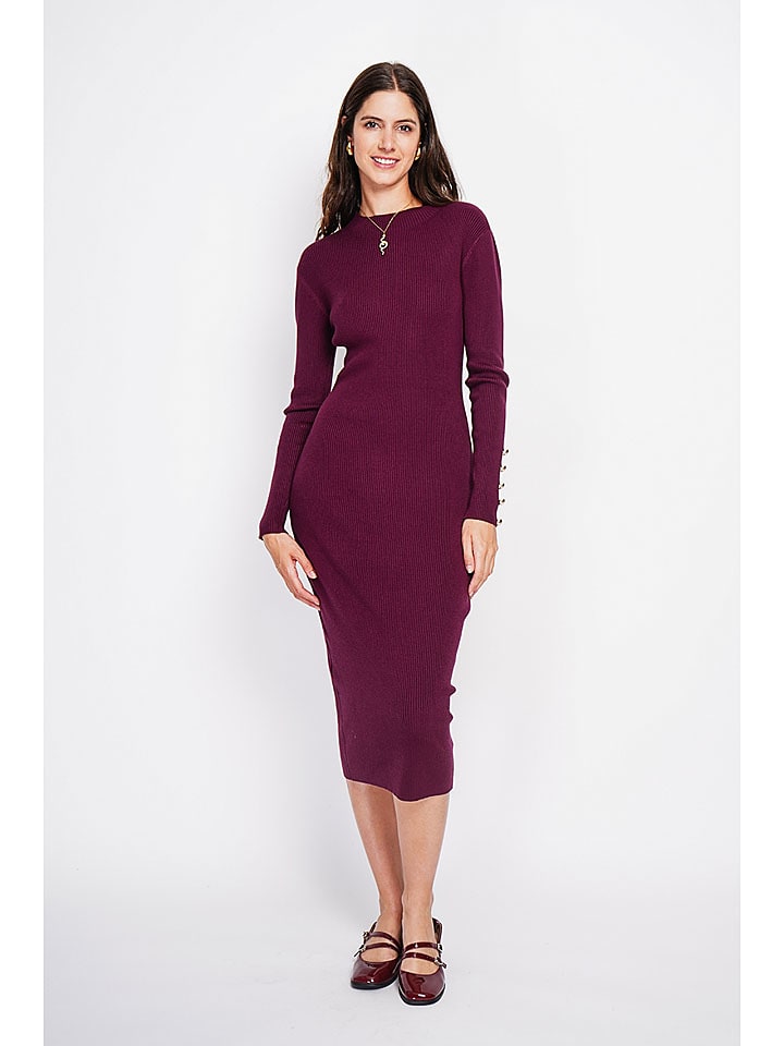 Šaty ASSUILI Bordeaux 168723 Strickkleid in Bordeaux - 2