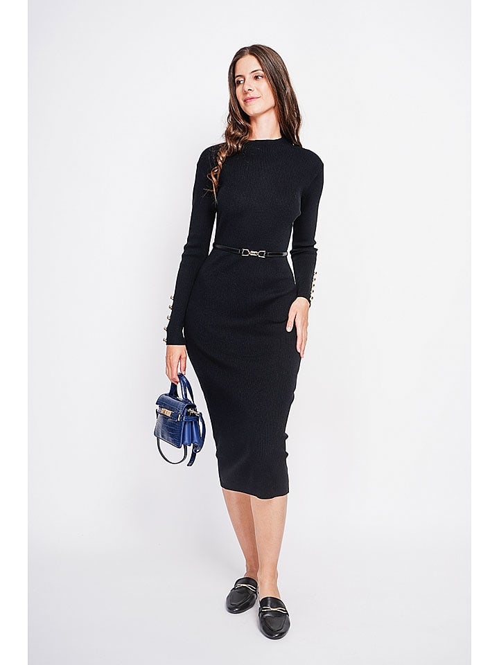 Šaty ASSUILI Schwarz 3807319 Strickkleid in Schwarz - 2