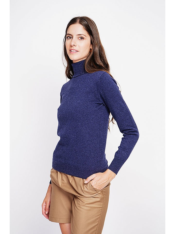 Sveter ASSUILI Dunkelblau 2102050 Rollkragenpullover in Dunkelblau - 2