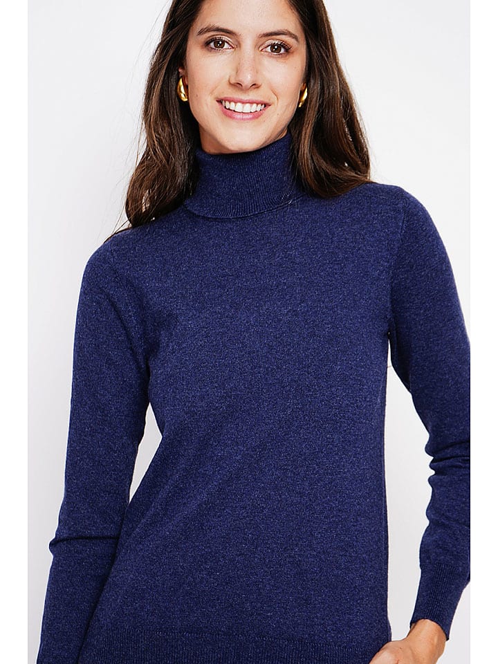 Sveter ASSUILI Dunkelblau 2102050 Rollkragenpullover in Dunkelblau - 4