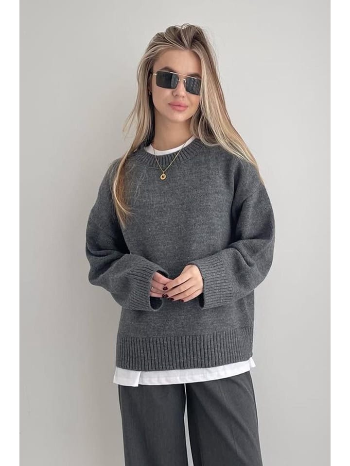 Sveter Happiness Istanbul Anthrazit 3159264 Pullover in Anthrazit - 3
