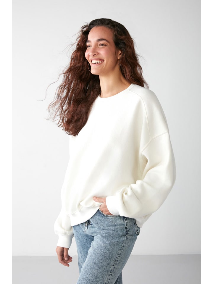 Mikina Happiness Istanbul Creme 2025439 Sweatshirt in Creme - 2