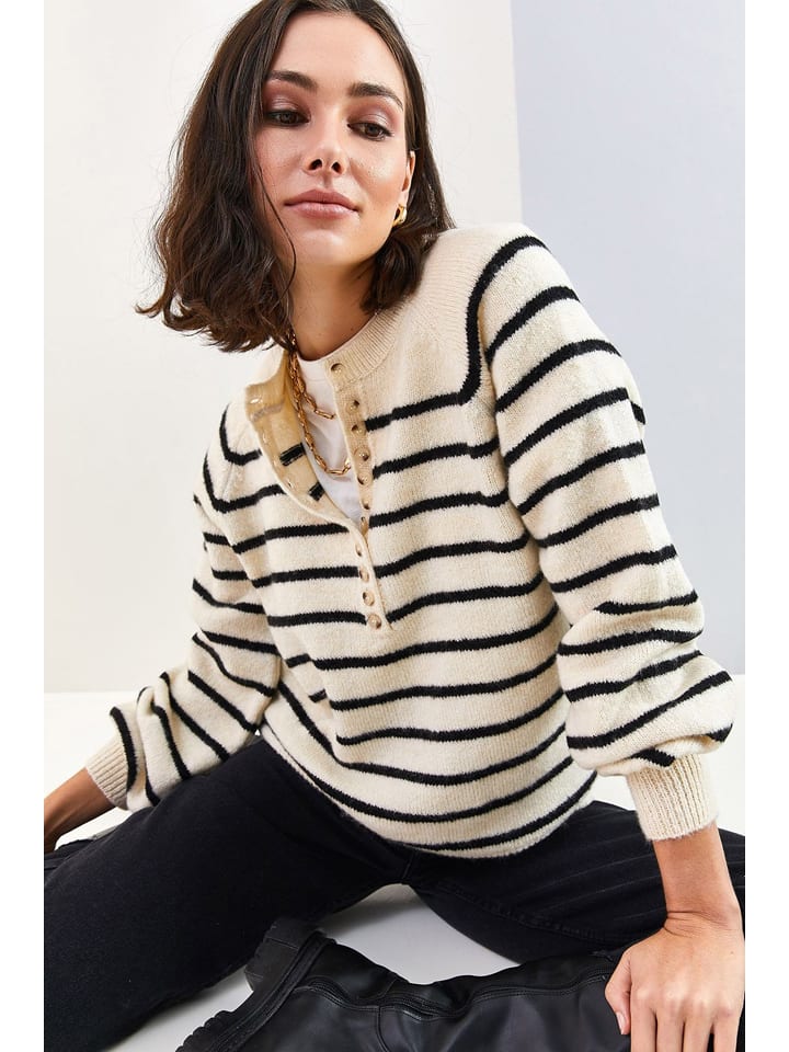 Sveter Happiness Istanbul Creme 814032 Pullover in Creme - 2