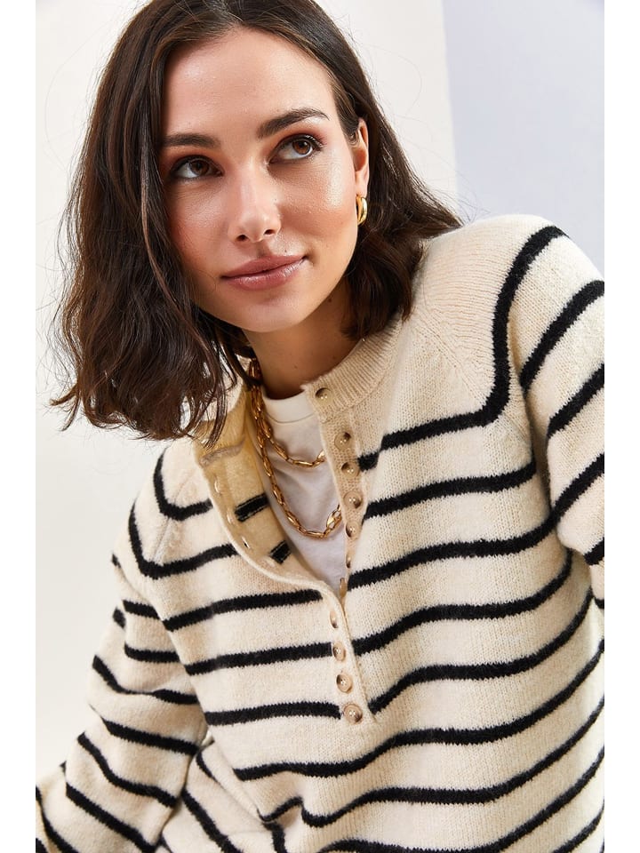 Sveter Happiness Istanbul Creme 814032 Pullover in Creme - 3