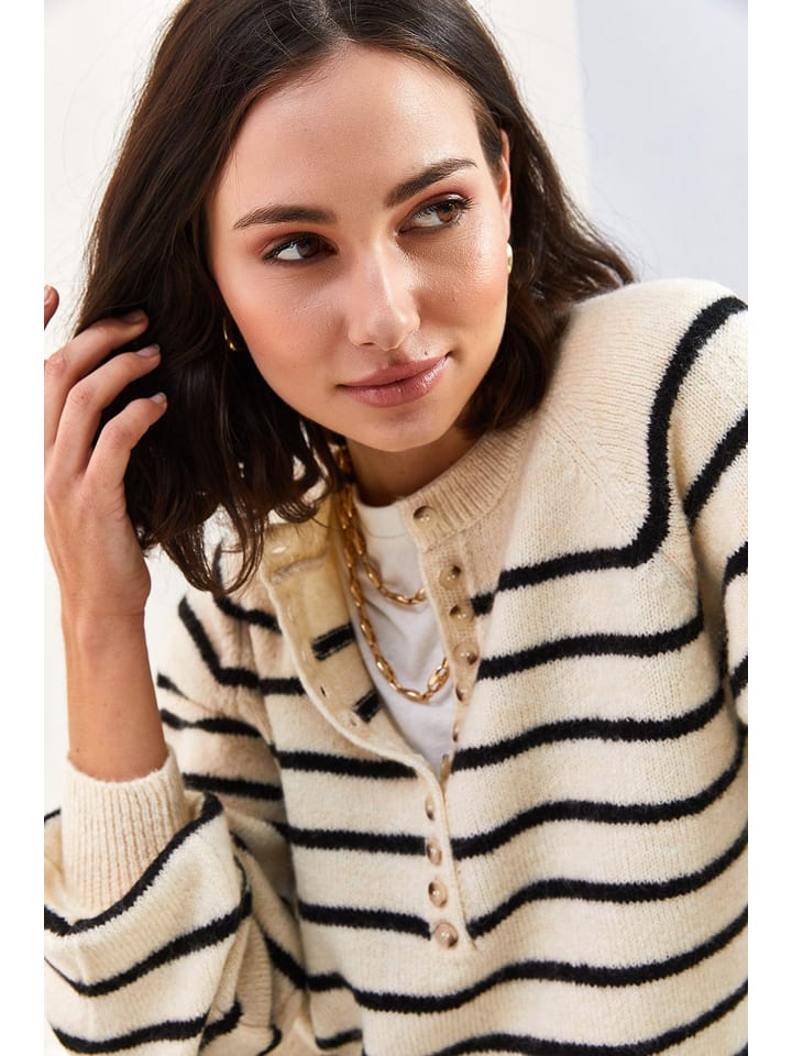 Sveter Happiness Istanbul Creme 814032 Pullover in Creme - 4