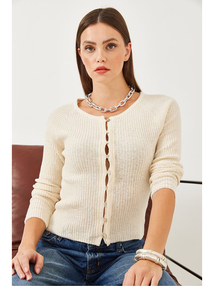 Sveter Happiness Istanbul Beige 7961682 Cardigan in Beige - 2