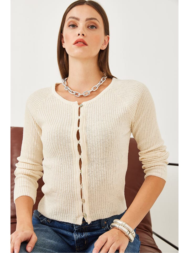 Sveter Happiness Istanbul Beige 7961682 Cardigan in Beige - 4