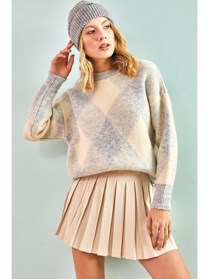 Sveter Happiness Istanbul Grau 7203741 Pullover in Grau - 3