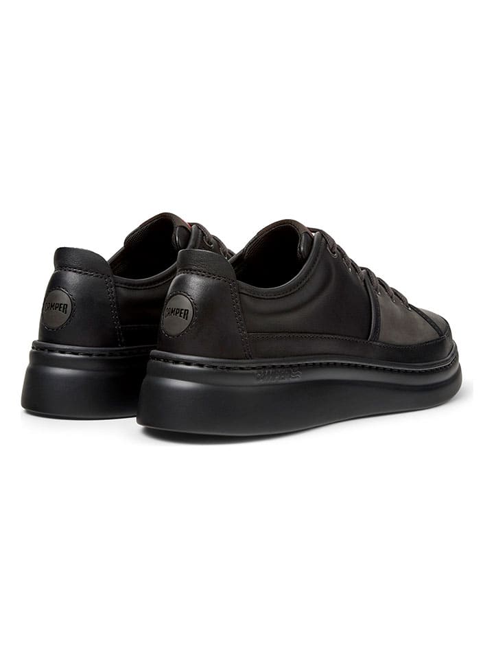 Tenisky Camper Schwarz/ Braun 3287651 Leder-Sneakers in Schwarz/ Braun - 4