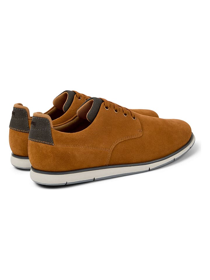 Topánky Camper Hellbraun 7648763 Leder-Schnürschuhe in Hellbraun - 4