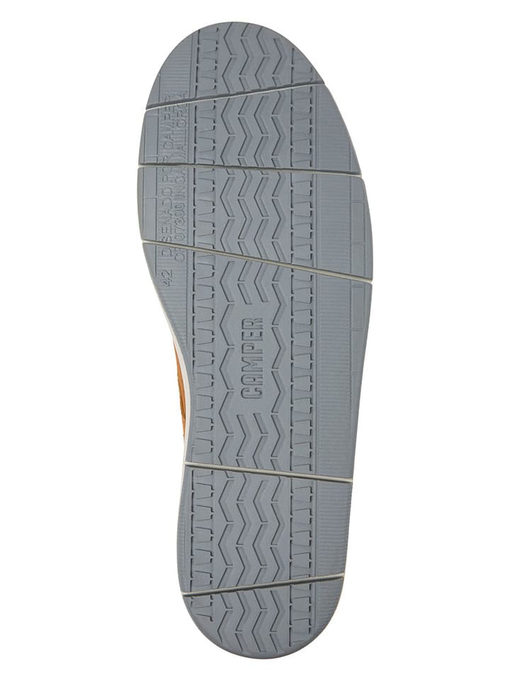 Topánky Camper Hellbraun 7648763 Leder-Schnürschuhe in Hellbraun - 5