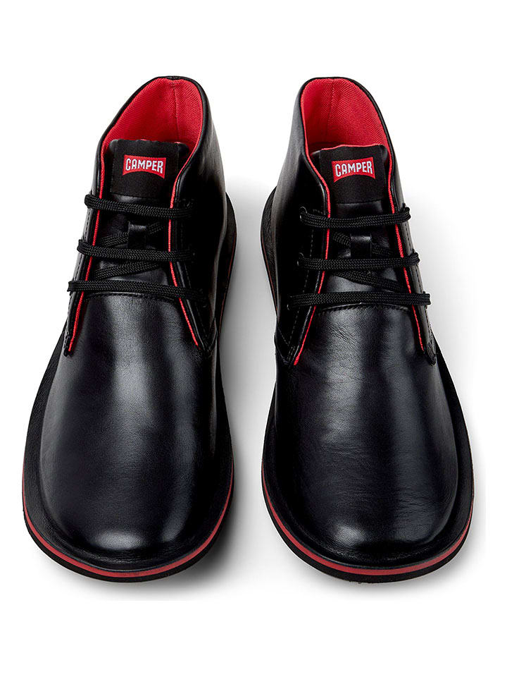 Topánky Camper Schwarz 7938765 Leder-Ankle-Boots in Schwarz - 3