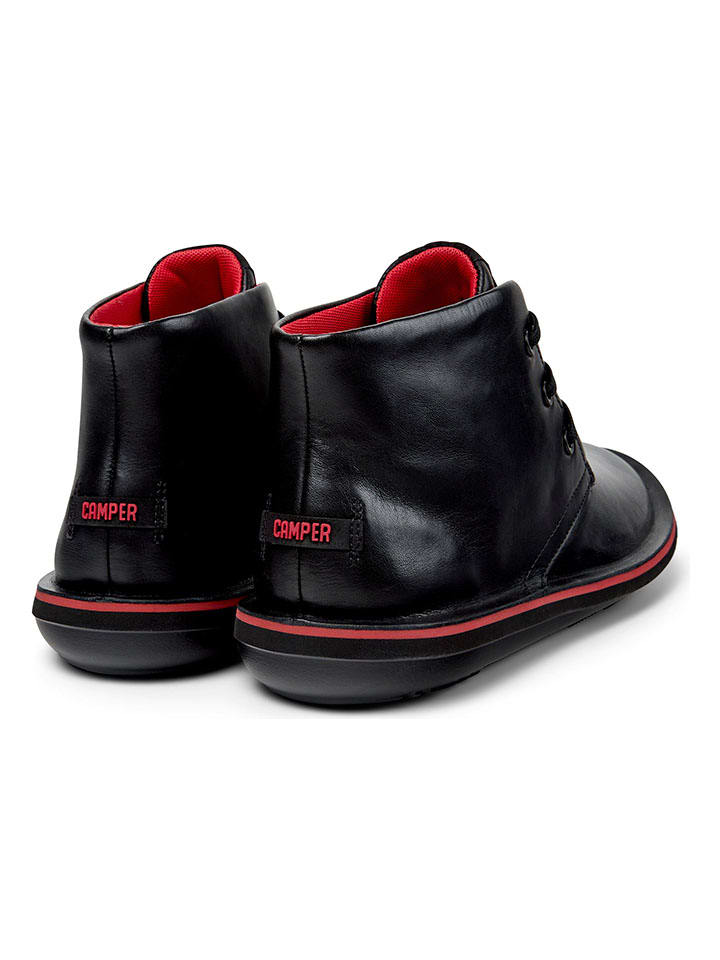 Topánky Camper Schwarz 7938765 Leder-Ankle-Boots in Schwarz - 4