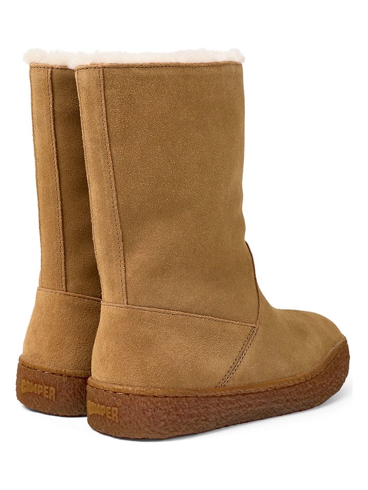 Topánky Camper Hellbraun 9676640 Leder-Winterboots in Hellbraun - 4