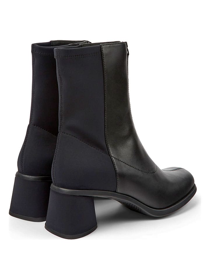 Topánky Camper Schwarz/ Khaki 606480 Leder-Stiefeletten in Schwarz/ Khaki - 4